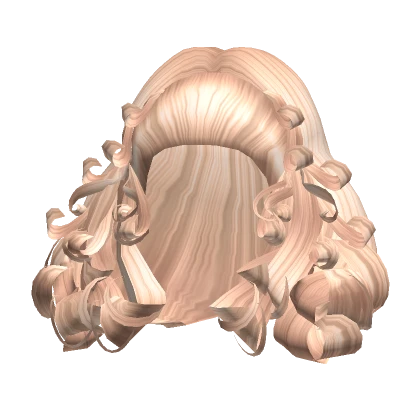 Rose's teased curly Blowout In Blonde