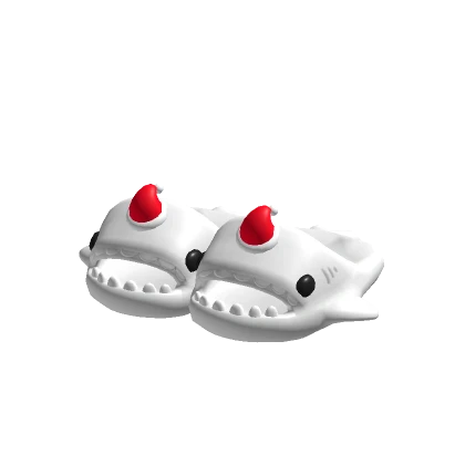 3.0 White Santa Shark Slippers