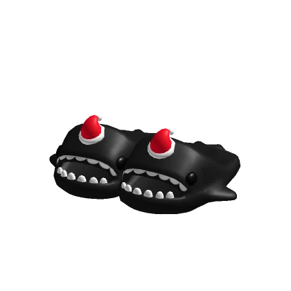 3.0 Black Santa Shark Slippers