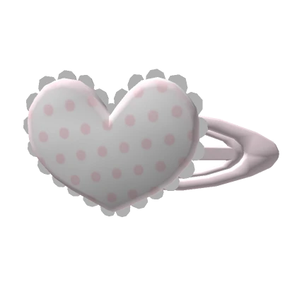 ♡ cute dots heart hairclip