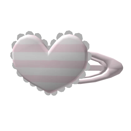 ♡ cute stripes heart hairclip