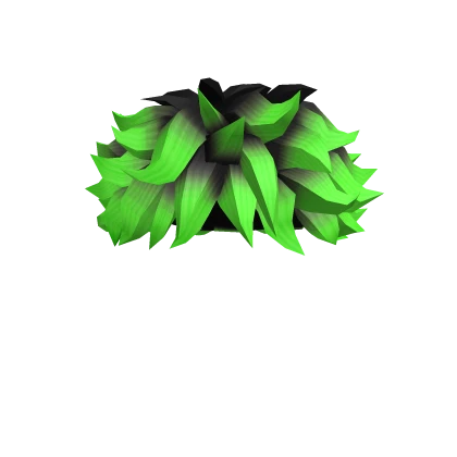Ombré Black to Neon Green  Messy Hair (1.0)