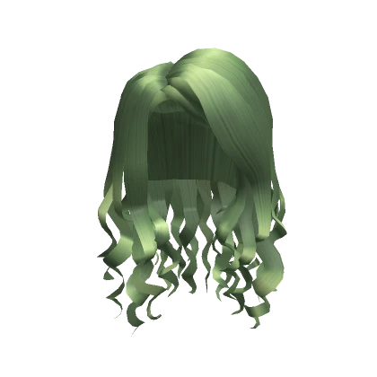 Long Layered Beach Wave Curls - Fairy Green