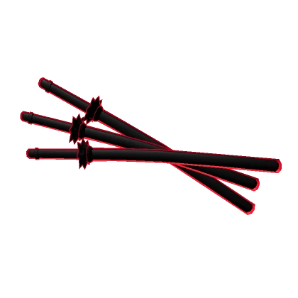 Dark Red Triple Katana Set