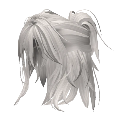 Manga Messy Half Up Hair (Silver)