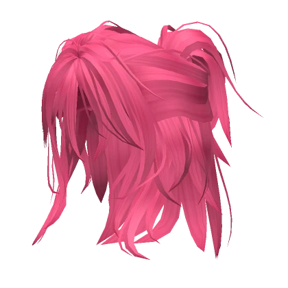 Manga Messy Half Up Hair (Hot Pink)