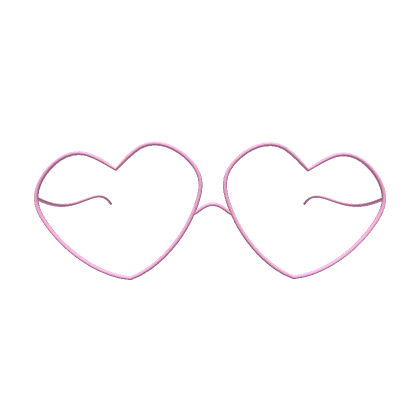 Baby Pink Heart Glasses *FOR LOW FACES*