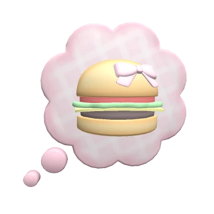 ♡ cheeseburger fast food thought bubble