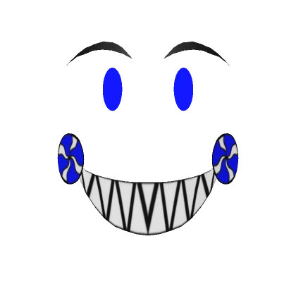 Glowing Midnight Blue Jolly Jester Face