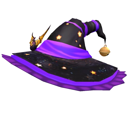 🎃 Cosmic Halloween Witch Hat - Purple & Black