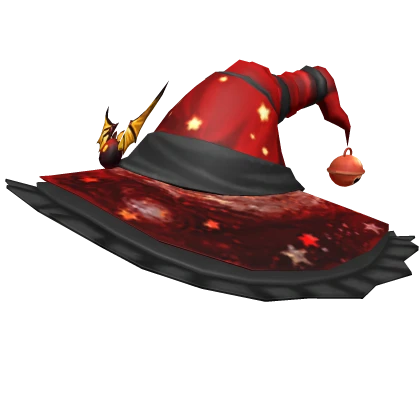 🎃 Cosmic Halloween Witch Hat - Red & Black