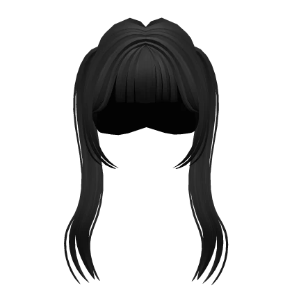 Kawaii Long Black Pigtails