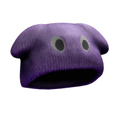 Y2K Purple Bunny Beanie w/ Flappy Ears