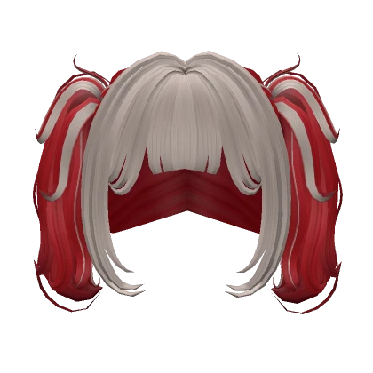 Two Tone Y2K Wavy Pigtails Hair In Red