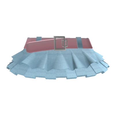 💖Y2K Light blue Ruffle Denim Skirt 3.0