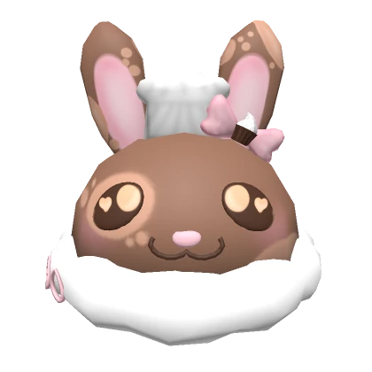 ୨୧  Cute silly bunny hat cutesy kawaii chef 