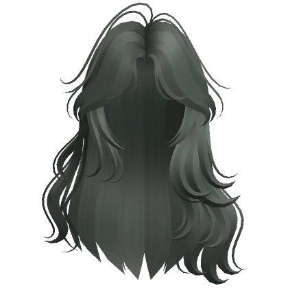 Flowy Siren Waves Hair (Green)