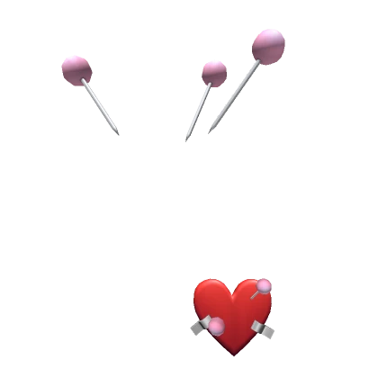 Red&Pink voodoo heart and needles