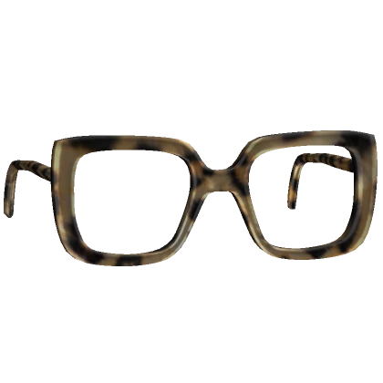 Leopard Print Oversized Square Glasses