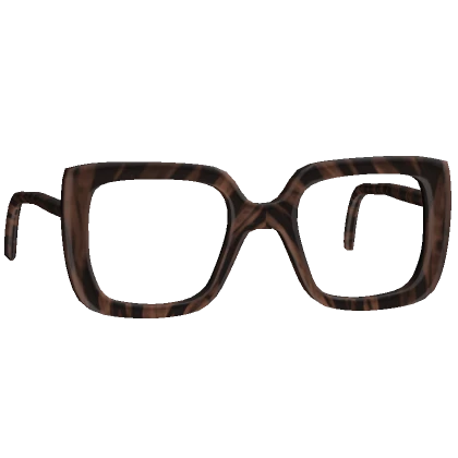 Brown Pattern Oversized Square Glasses