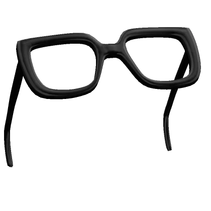 Raised Black Oversized Square Glasses