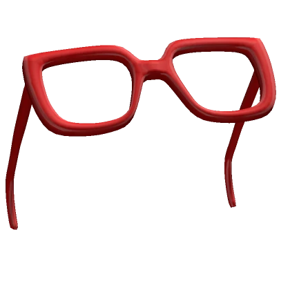 Raised Red Oversized Square Glasses