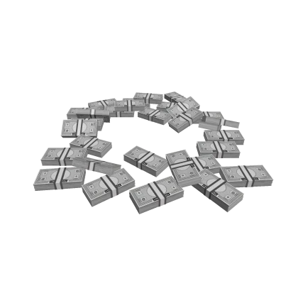 Pile of Play Money - White $1 Cash Stack