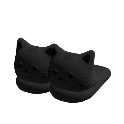 black cat slippers