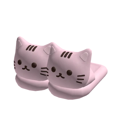 pink cat slippers