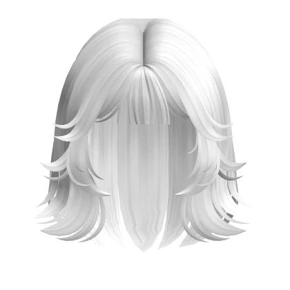Messy Grunge Wolfcut in Silver