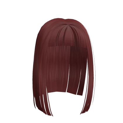 Nanno's Schoolgirl Blunt Bangs in Dark Red