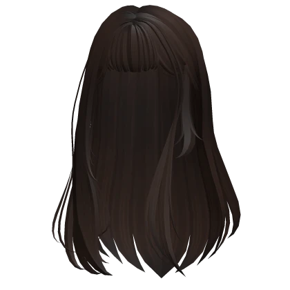 Long Wispy Straight Hime Hair (Dark Brown)