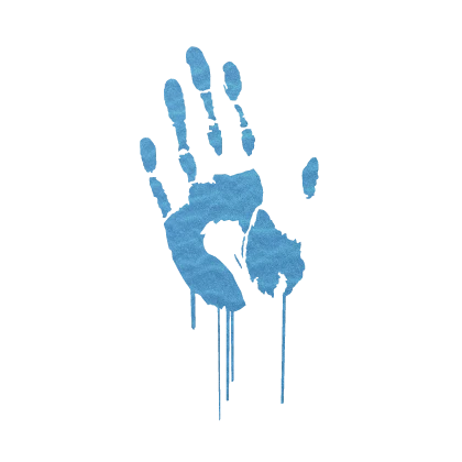 Blue Hand Print