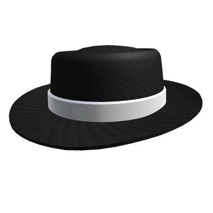Slick White & Black Fedora