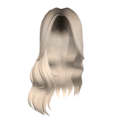 Rooted Platinum Blonde Long Soft Middle Part Curls