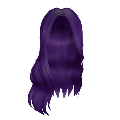 Dark Purple Long Soft Middle Part Curls