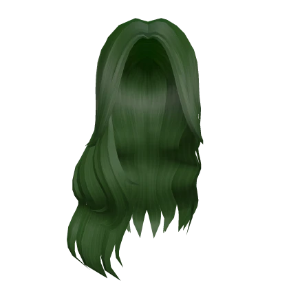 Dark Green Long Soft Middle Part Curls