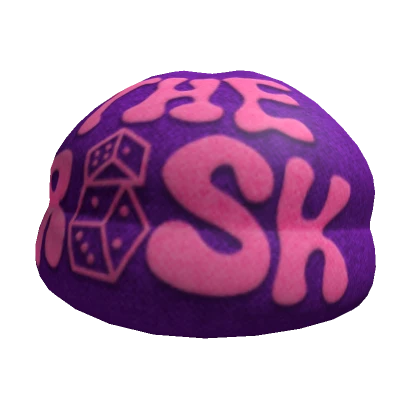 Purple & Pink The Risk Y2K Beanie