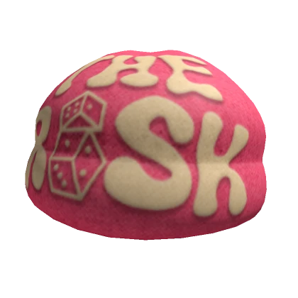 Pink & Beige The Risk Y2K Beanie