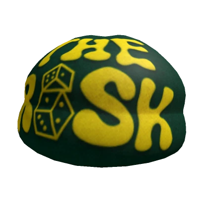 Green & Yellow The Risk Y2K Beanie