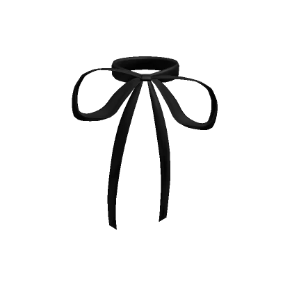 Long Dainty Neck Bow in Black