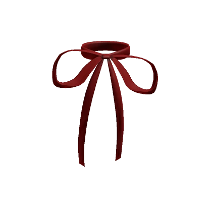 Long Dainty Neck Bow in Red