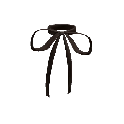 Long Dainty Neck Bow in Brown