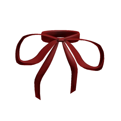 Short Dainty Neck Bow in Red