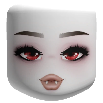 Red Vampire MakeUp Girl Face