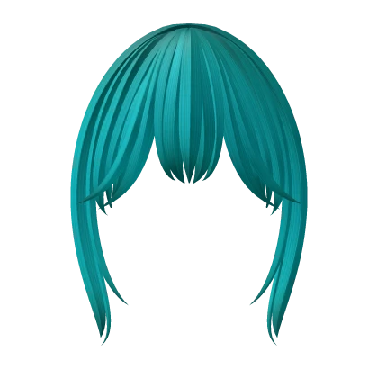 Cyan Cute Bangs