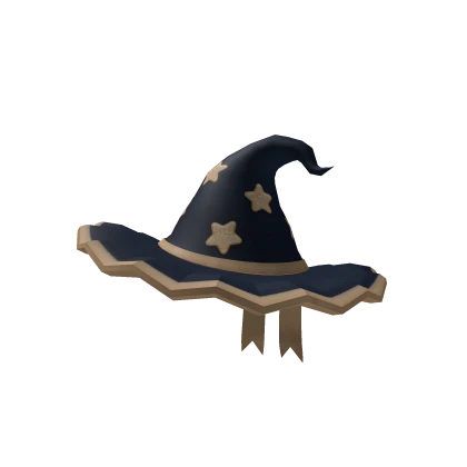 Navy Whimsical Starry Witch Hat