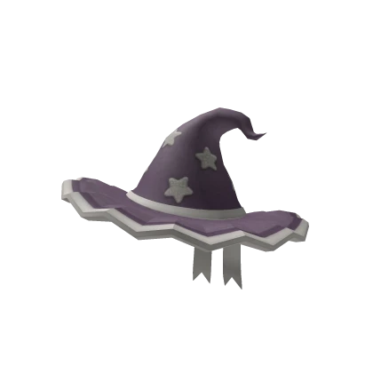 Lavender Whimsical Starry Witch Hat