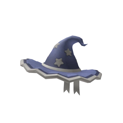 Periwinkle Whimsical Starry Witch Hat