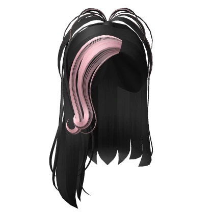 Half Up Half Down y2k Hair Pink Black